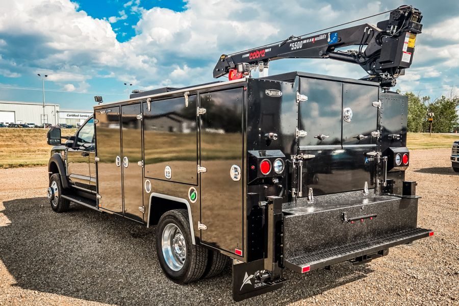 2025 Ford F550 Super Cab XLT Black Service Truck – STOCK 1286